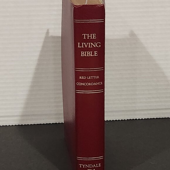 The Living Bible Paraphrased A thought -for-Thought Tyndale Red Leather Bound - Picture 2 of 11